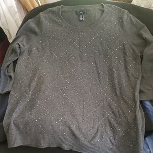 GAP Gray Long Sleeve Top with Studs